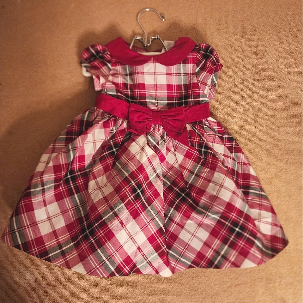 Toddler Holiday Plaid Dress 6 to 12 months